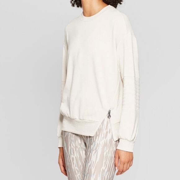 JoyLab Tops - JoyLab Pullover Sweatshirt Zipper Crewneck Bone White Loungewear Athletic XL